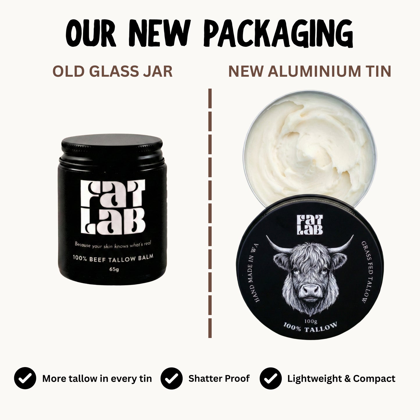 Vanilla Infused 100% Beef Tallow Moisturiser