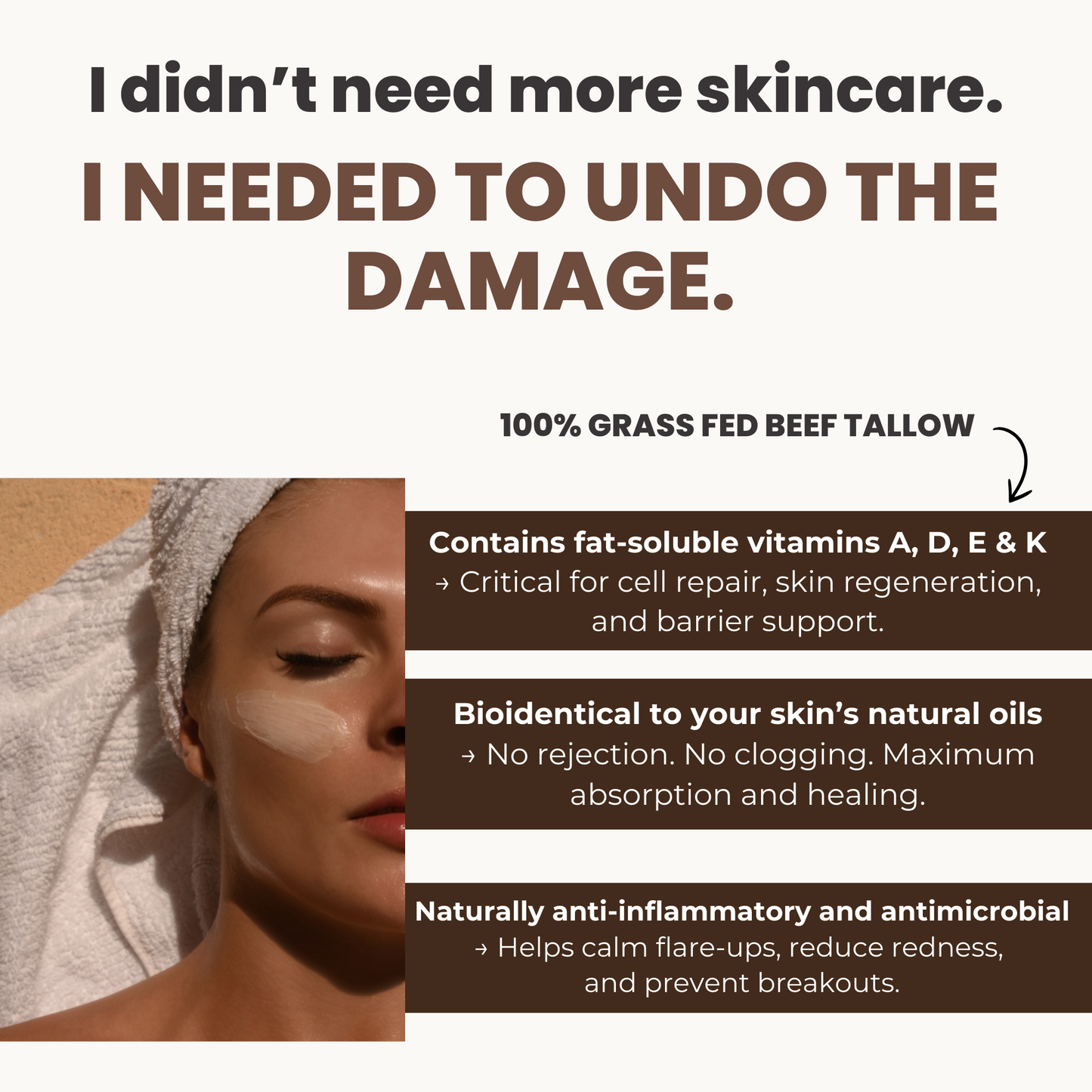 Beef tallow skincare facts sheet