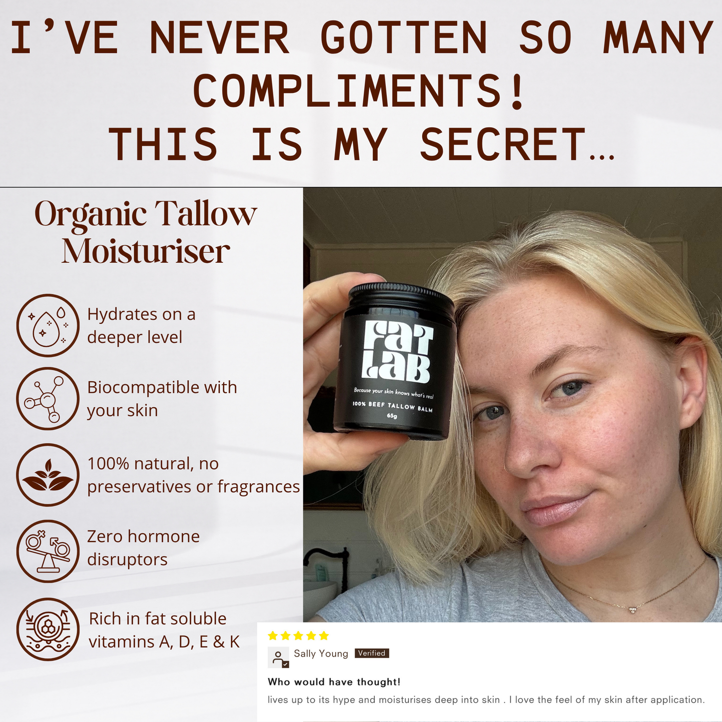 Pure Tallow Glow: 100% Beef Tallow Moisturiser
