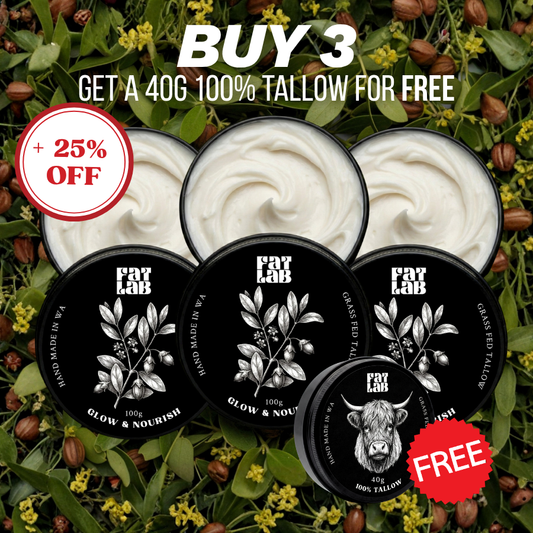 Glow & Nourish Balm: 3 Month Supply Bundle (25% Off + Free Pure Tallow Glow 40g Jar)
