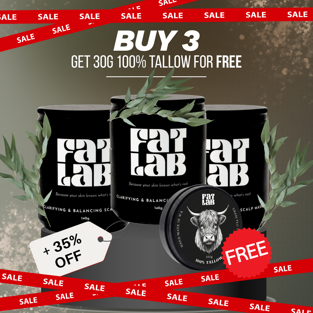 Clarifying & Balancing Scalp Mask 140g/215ml: 3 Month Supply Bundle (35% Off + Free Pure Tallow Glow 40g Jar)