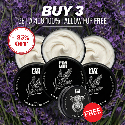 Balancing Beauty Balm: 3 Month Supply Bundle (25% Off + Free Pure Tallow Glow 40g Jar)