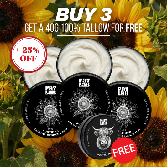 Soothing Tallow Rescue Whipped Balm: 3 Month Supply Bundle (25% Off + Free Pure Tallow Glow 40g Jar)